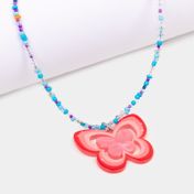Collar con dije de mariposa