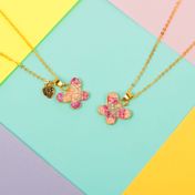 Set de collares mejores amigas mariposas x 2 unidades