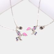 Set de collares mejores amigas unicornio x 2 unidades