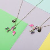Set de collares mejores amigas unicornio x 2 unidades