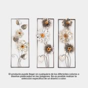 Cuadro metálico flores de 90 x 31 cm (surtido)