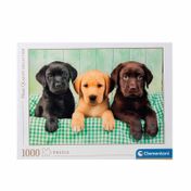 Rompecabezas Clementoni de 1000 piezas - tres labradores