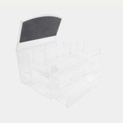 Organizador para cosméticos de 23.2 x 28.5 cm con espejo y 2 cajones