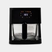 Freidora de aire digital de 4.5L con recipiente de vidrio