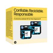 Set cartucho de tinta HP 667 x 2 unidades