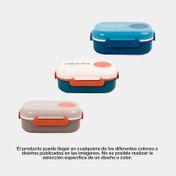 Portacomidas de 1100 ml con 3 compartimientos y cubiertos (surtido)
