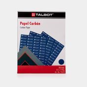 Papel carbón tamaño carta azul x 100 unidades