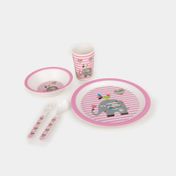 Set de vajilla infantil elefante x 5 piezas