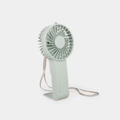 Ventilador de mesa de 18.5 cm y 3 velocidades con base plegable, verde