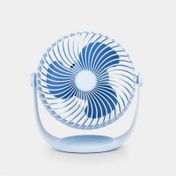 Ventilador de mesa de 20.4 cm y 3 velocidades, azul