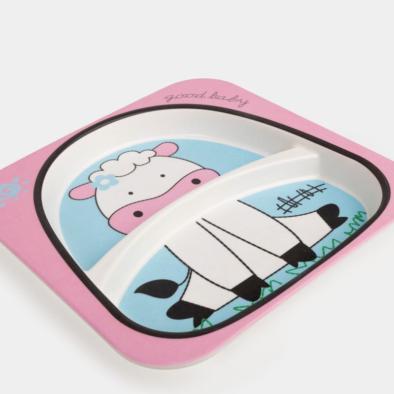 set-de-vajilla-infantil-diseno-vaca-x-5-piezas-3-7701016847377