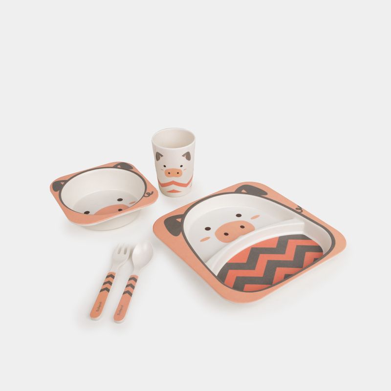 set-de-vajilla-infantil-diseno-cerdo-x-5-piezas-7701016847421