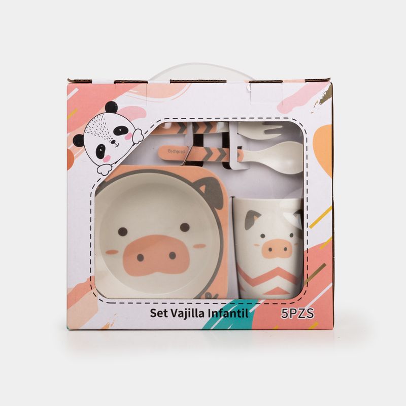 set-de-vajilla-infantil-diseno-cerdo-x-5-piezas-4-7701016847421