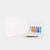 Kit de arte con lienzo bus x 9 piezas