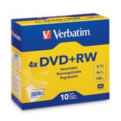 DVD+RW de 4.7 GB 4x 120 min x 10 unidades