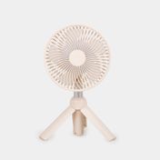 Ventilador retráctil de mesa 30-67 cm y 3 velocidades, beige