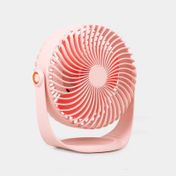 Ventilador de mesa de 20.4 cm y 3 velocidades, rosado
