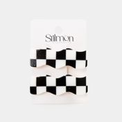 Hebilla para cabello cuadros x 2 unidades