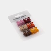 Pinzas para cabello corazón x 12 unidades multicolor