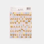 Stickers alfanumérico con relieve x 2 hojas