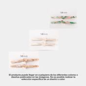 Set de pinzas para cabello nudos x 2 unidades (surtido)