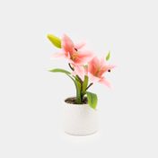 Planta artificial de 28.2 cm lirios rosados