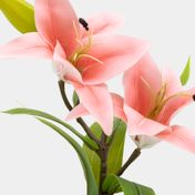 Planta artificial de 28.2 cm lirios rosados