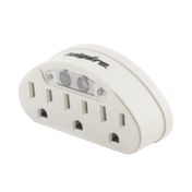 Multitoma de pared fulgore con luz de 3 salidas