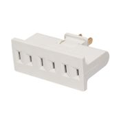 Multitoma de pared tipo bisagra de 3 salidas