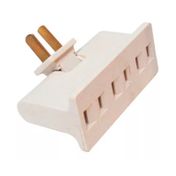 Multitoma de pared tipo bisagra de 3 salidas