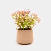 Planta artificial de 15.5 cm flores rosadas