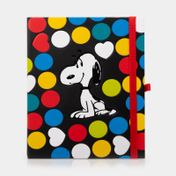 Libreta ejecutiva Snoopy puntos con banda elástica