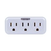 Multitoma de pared de 3 salidas con polo a tierra