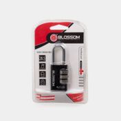 Candado de 28.5 mm negro con clave 3 diales
