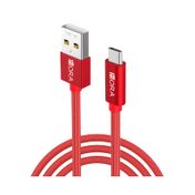 Cable USB a USB-C trenzado de 1 metro, rojo