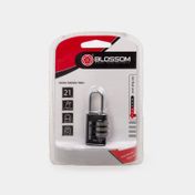 Candado de 21 mm negro con clave 3 diales
