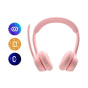 Audífonos tipo diadema Logitech Zone 300, rosados