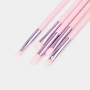 Set de brochas para maquillaje x7 piezas rosadas