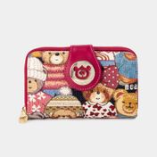 Billetera Henney Bear con broche