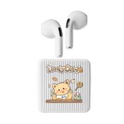 Audífonos in ear SIBYL GK042 con estuche diseño de gato, blancos