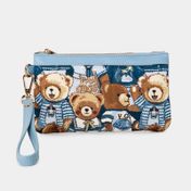 Cosmetiquera Henney Bear osos azul claro