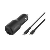 Cargador para carro de 42 W USB con cable USB-C a lightning de 1 m