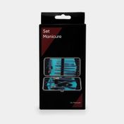 Set de manicure x12 piezas con estuche azul