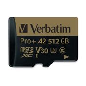 Memoria Micro SD de 512 GB Verbatim + Adaptador