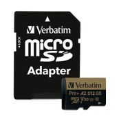 Memoria Micro SD de 512 GB Verbatim + Adaptador