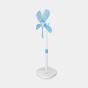 Ventilador de 18" de 50-105 cm con 5 aspas, blanco con azul