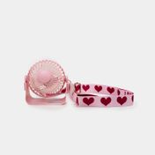 Ventilador de mesa de 5.5", 15 cm y 3 velocidades con soporte rosado