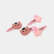 Set de hebillas x4 unidades gatos y estrellas