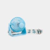Ventilador de mesa 5.5" 15 cm y 3 velocidades con soporte azul