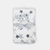 Manta de 100 x 70 cm oso y estrellas
